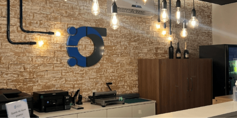 Área de recepção do Hangar 5